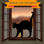 naklejki z czarnym kotem, black cat stickers.